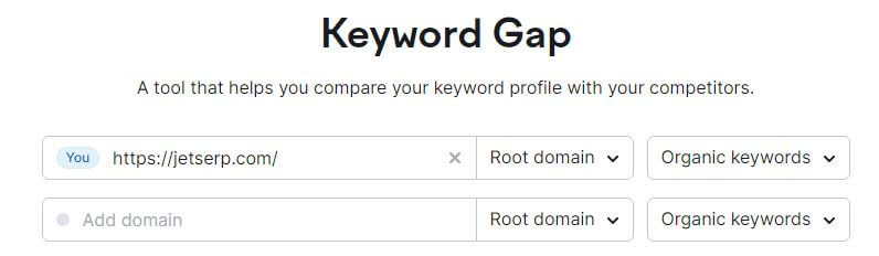 پیدا کردن Keyword Gap با کمک ابزار Semrush